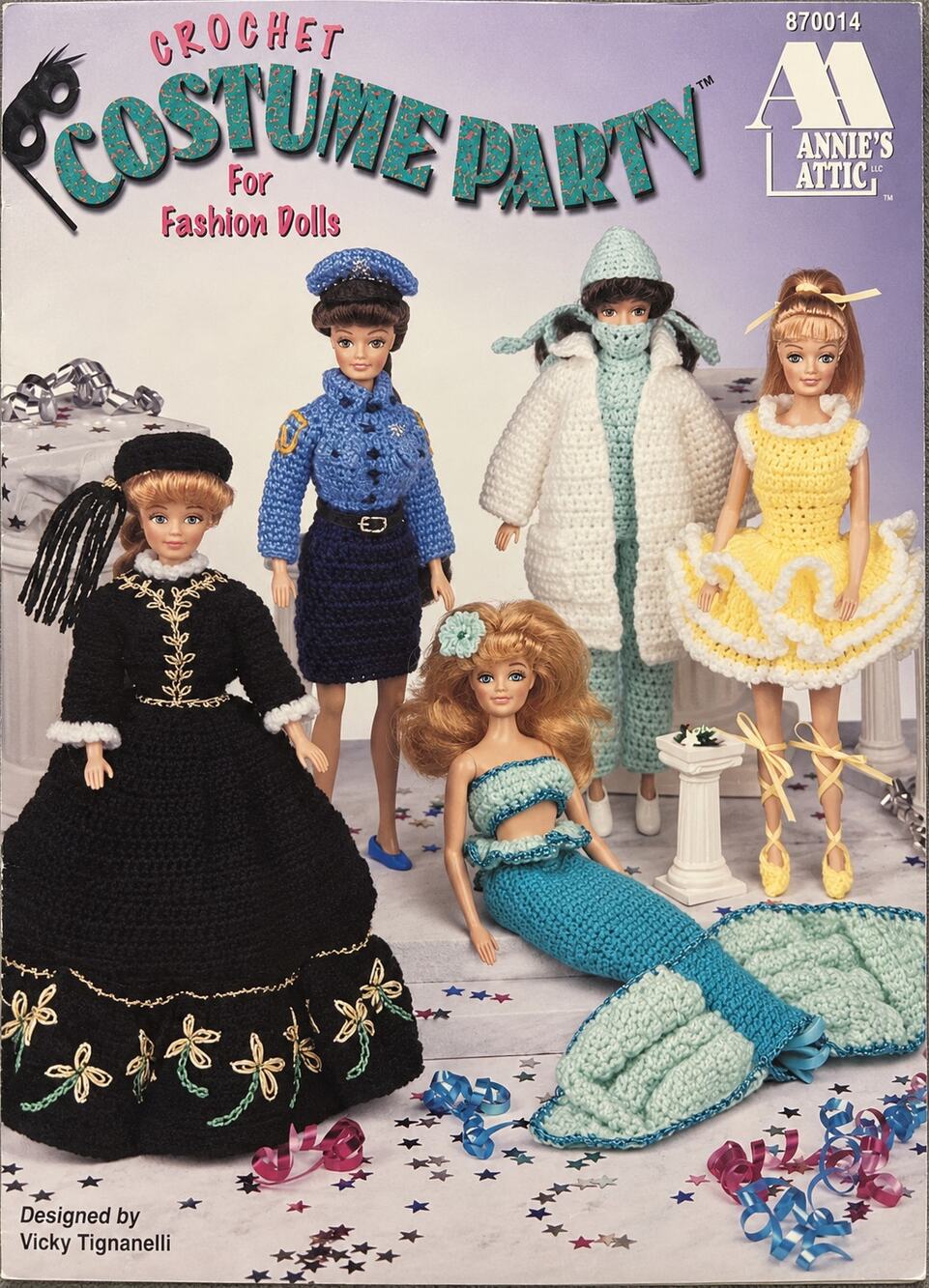 Crochet COSTUME PARTY for Fashion Dolls Craft Book Annie's Attic 15 pg 1997 U.S.